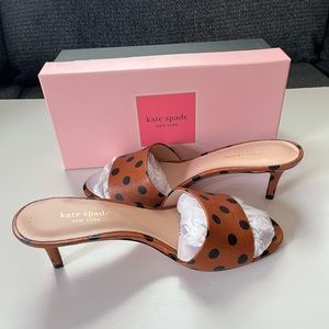 KATE SPADE Polka Dot Savvi kitten heels